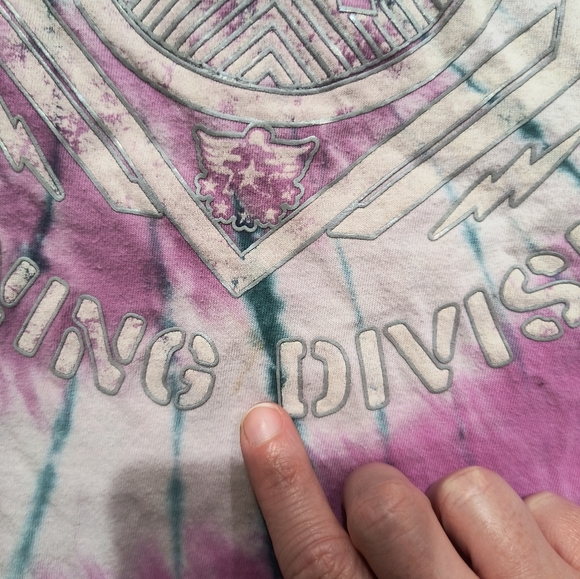 American Fighter T-shirt, women's XS, pink,purple, and white tie dye - Picture 5 of 8
